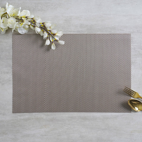 Set Of 6 Wooven Pvc Placemat