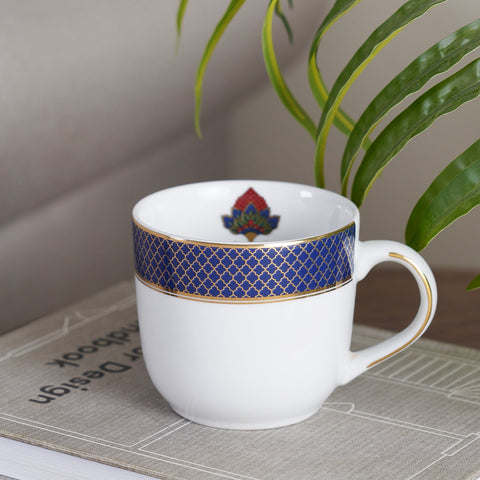 Set of 2 Sapphire Blue Royal Coffee Mug