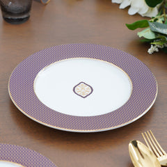 Set Of 2 Iris Purple Royal Dinner Plate
