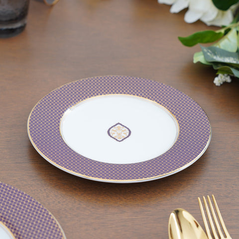 Set of 2 Iris Purple Royal Dessert Plate