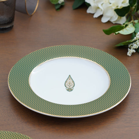 Set Of 2Emerald Green Royal Dinner Plate