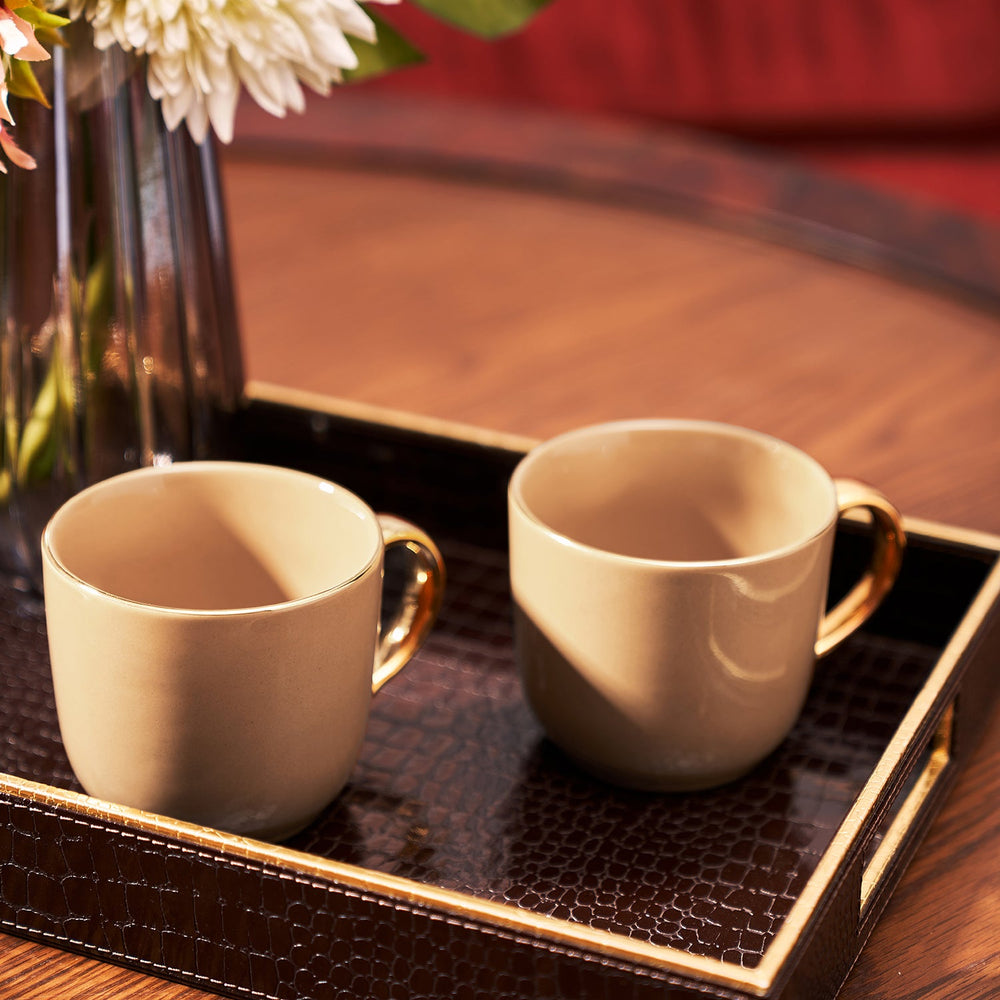 Set Of 2 Citrine Gold Senorita Coffee Mug