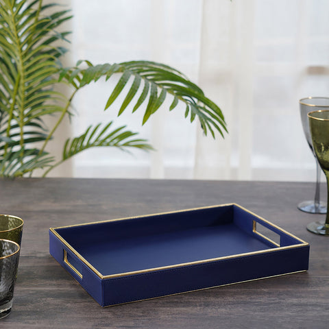 Elan Rectangle Blue Serving Tray