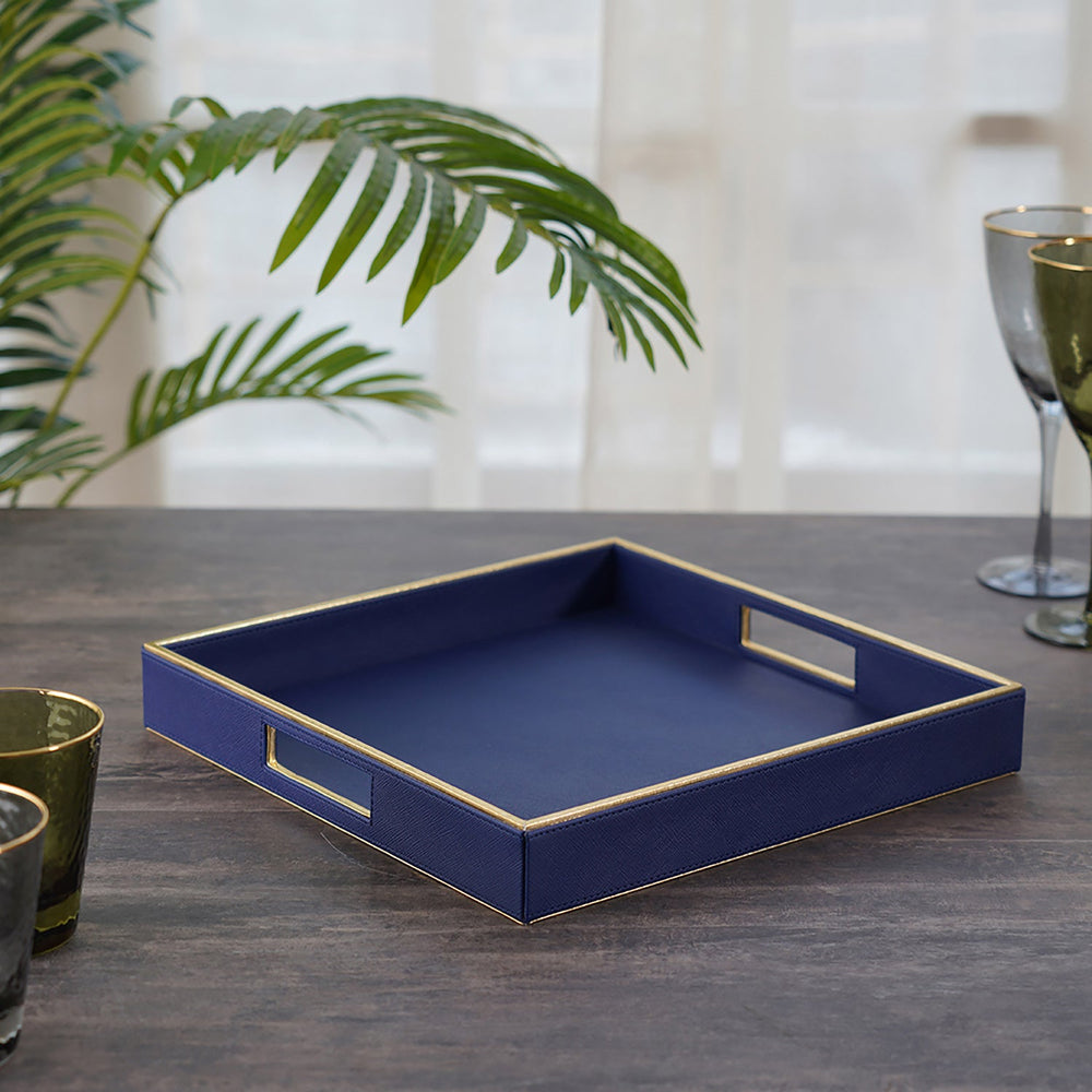 Elan Square Blue Serving Tray