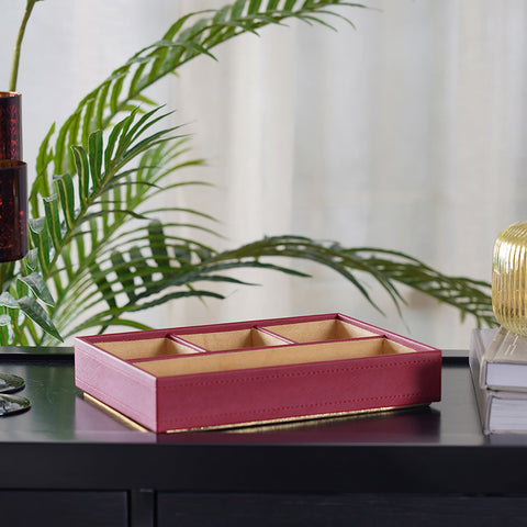 Elan Red 4-Compartment Tray
