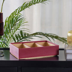 Elan Red 3-Compartment Tray