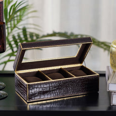 Amari Brown Watch Box 3P