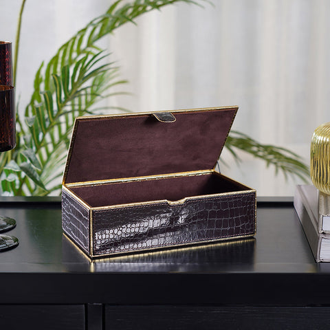 Amari Brown Lid Box