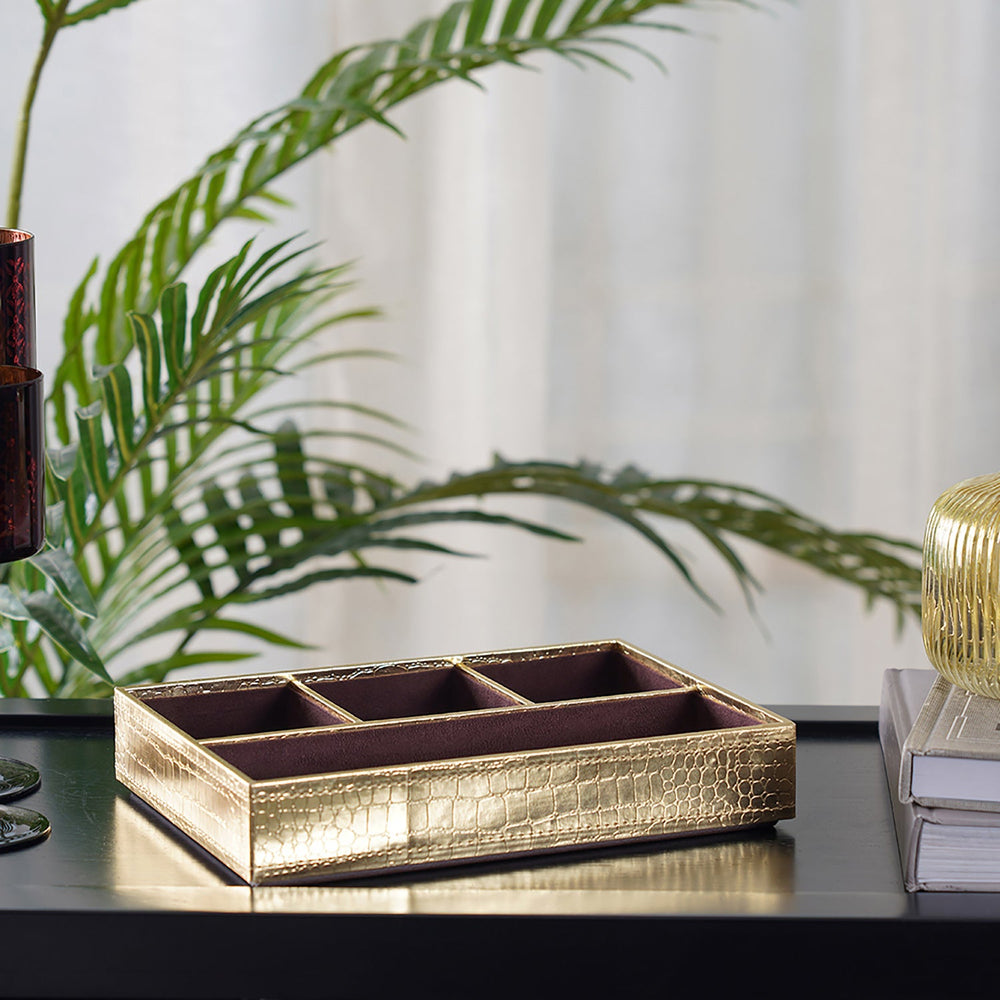 Amari Gold 4 Compartment Tray