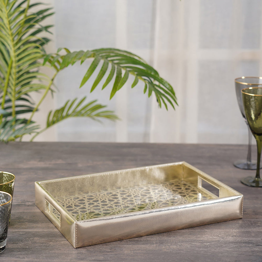 Shia Gold Rectangle Serving Tray