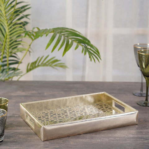 Shia Gold Rectangle Serving Tray