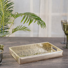 Shia Gold Rectangle Serving Tray