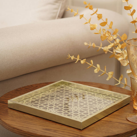 Shia Gold Square Tray