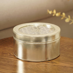 Shia Gold Round Lid Box