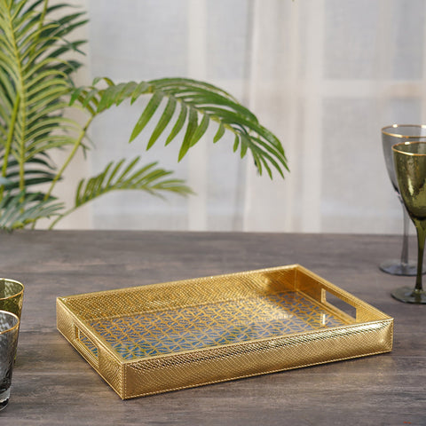 Maha Blue Rectangle Serving Tray