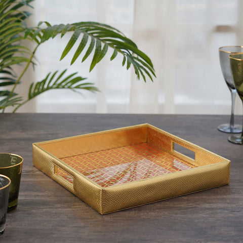 Maha Red Square Serving Tray