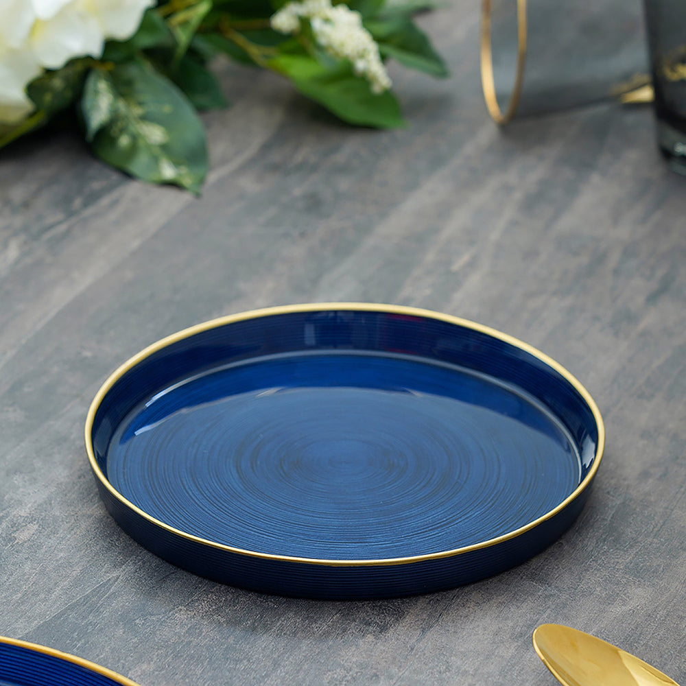 Set of 2 Sapphire Blue Ares Dessert Plate