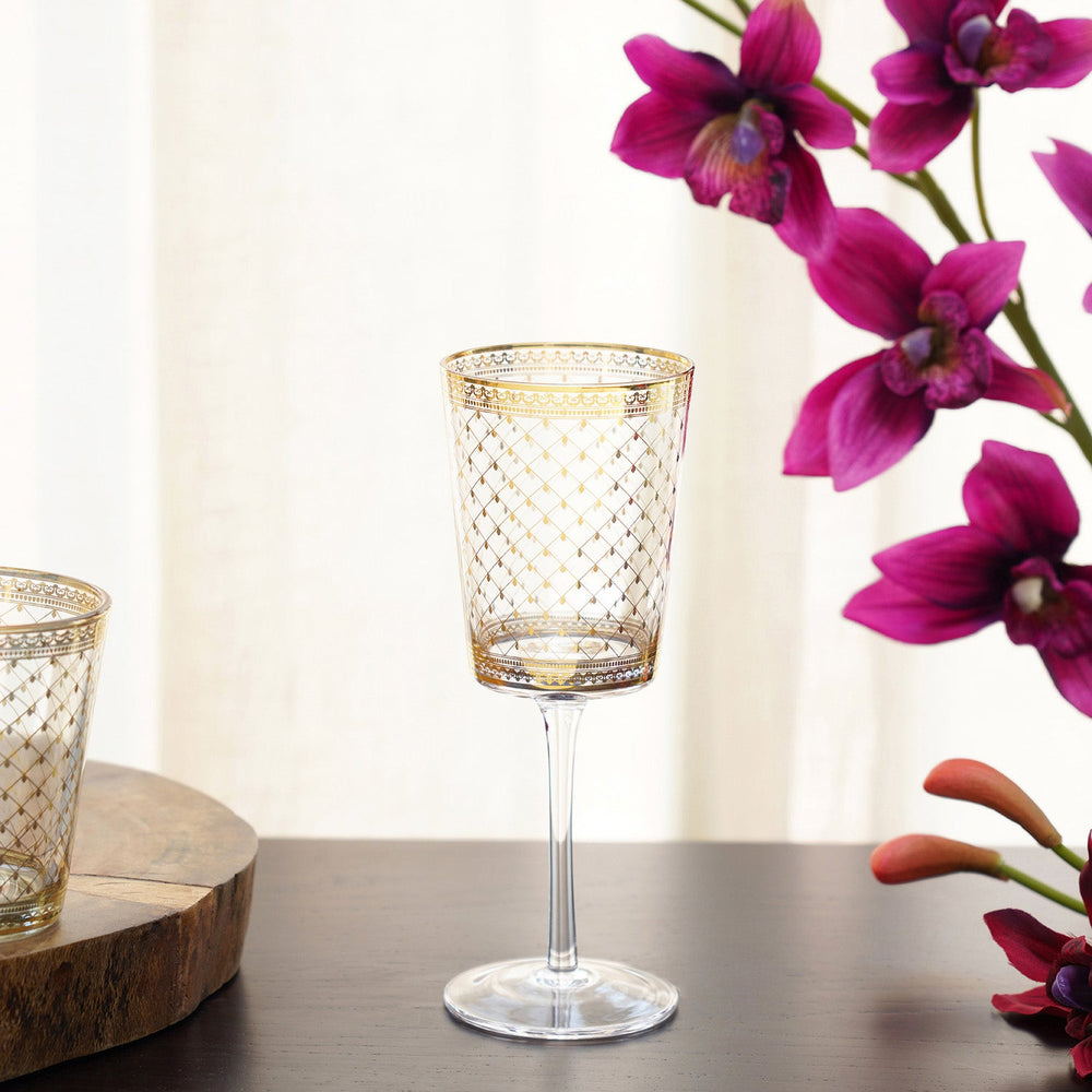 Set Of 4 Crystal Clear Wine Glass
