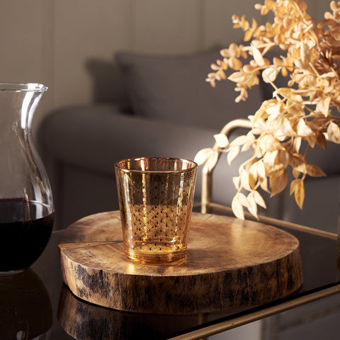 Set Of 4 Citrine Gold Tumbler