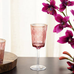 Set Of 4 Iris Purple Wine Glass