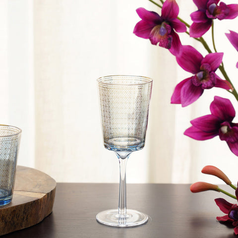 Set Of 4 Sapphire Blue Wine Glass