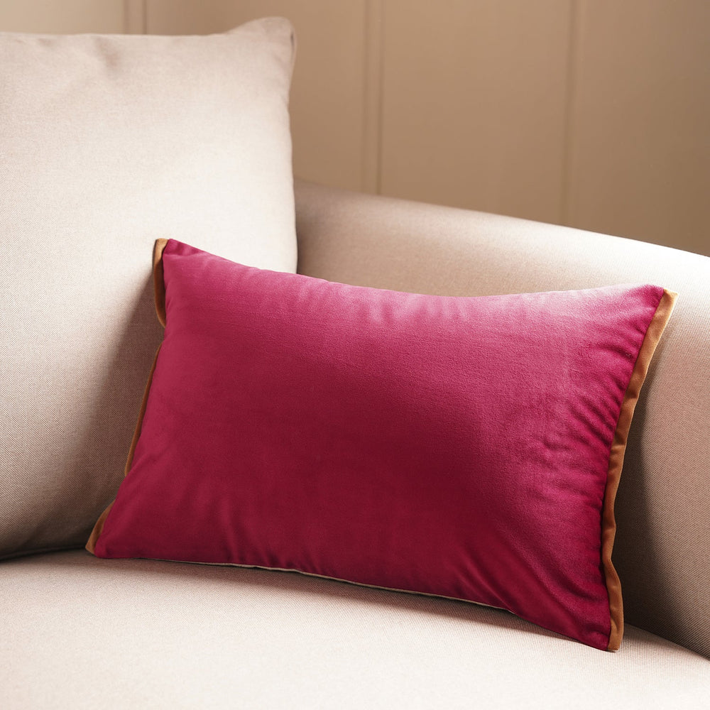 Dark Pink Velvet Cushion Cover
