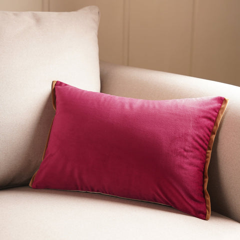 Dark Pink Velvet Cushion Cover