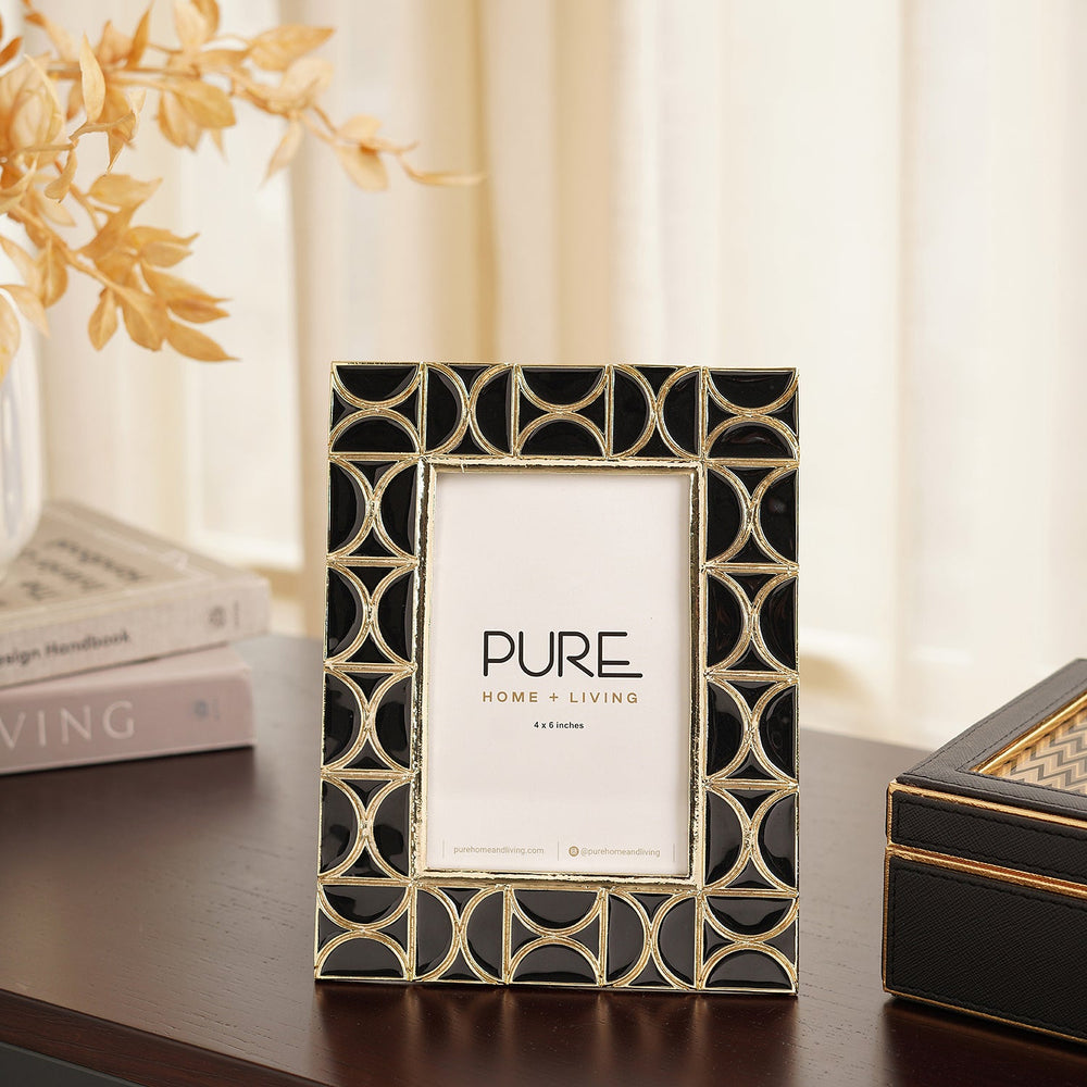 Black & Gold Metal Photo Frame - Small