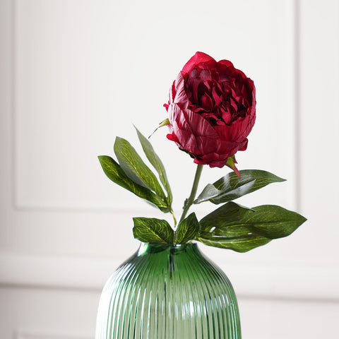Set of 2 Red Peony Flower S, RED, H-93CM