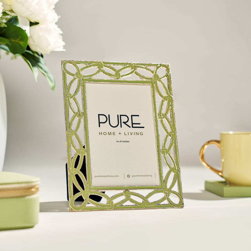 Gold Plated Textured Metal Photo Frame