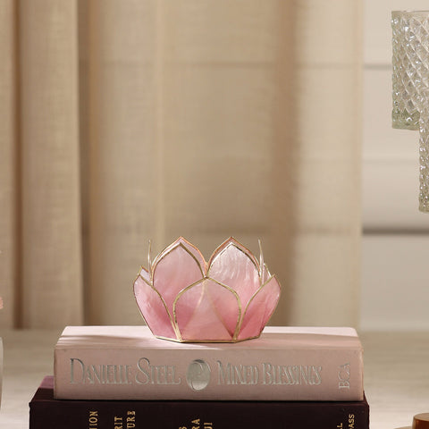 Pink Ombre 12 Shells Capiz Tealight Holder
