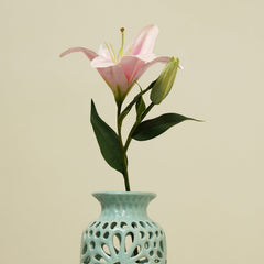 Pink Faux Tigerlily Spray Single