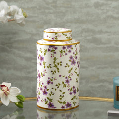 Multicolour Ditsy Floral Ceramic Canister With Lid