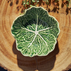 Green Lettuce Leaf Trinklet Platter