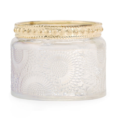 Set of 4 - Clear Textured Glass Tealight Holders