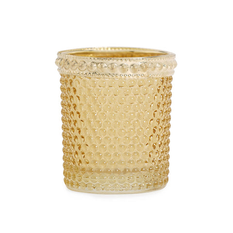 Set of 6 - Gold Dotted Glass Votive Holders