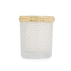 Set of 6 - Clear Dotted Glass Votive Holders