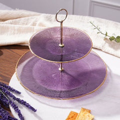 Purple Radial Glass Cookie Stand