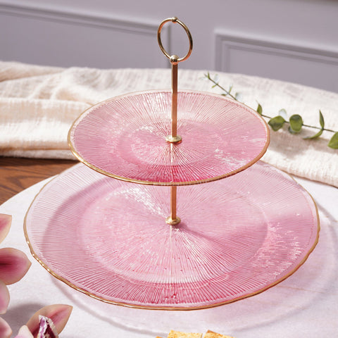 Pink Radial Glass Cookie Stand