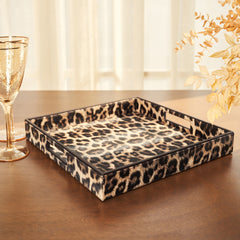 Leopard Print Square Tray