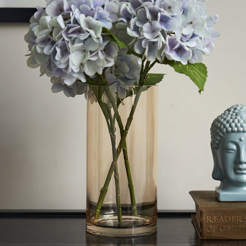 Gold Cylindrical Gass Vase