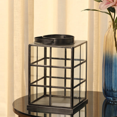 Grey Glass Lantern