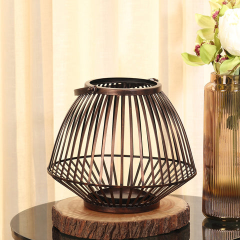 Brown Metal Antique Finish Wire Lantern