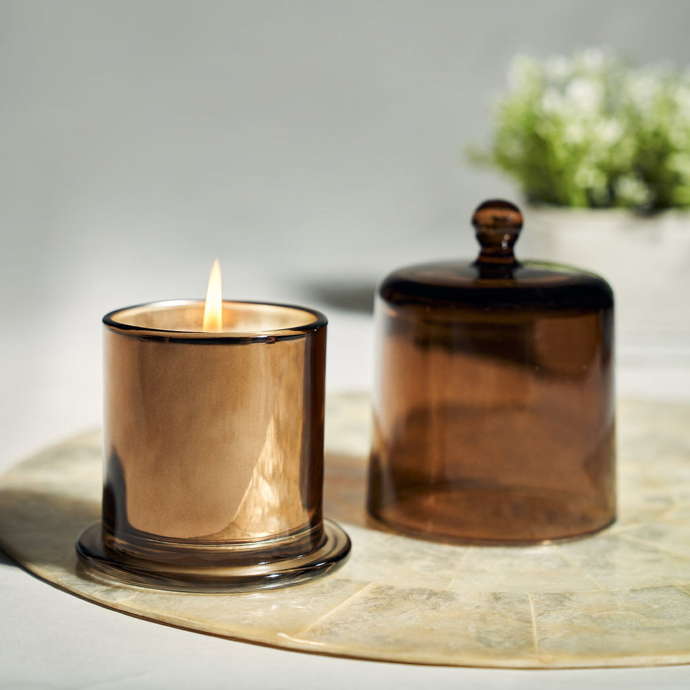 Peony and Blush Suede Bell Jar Candle