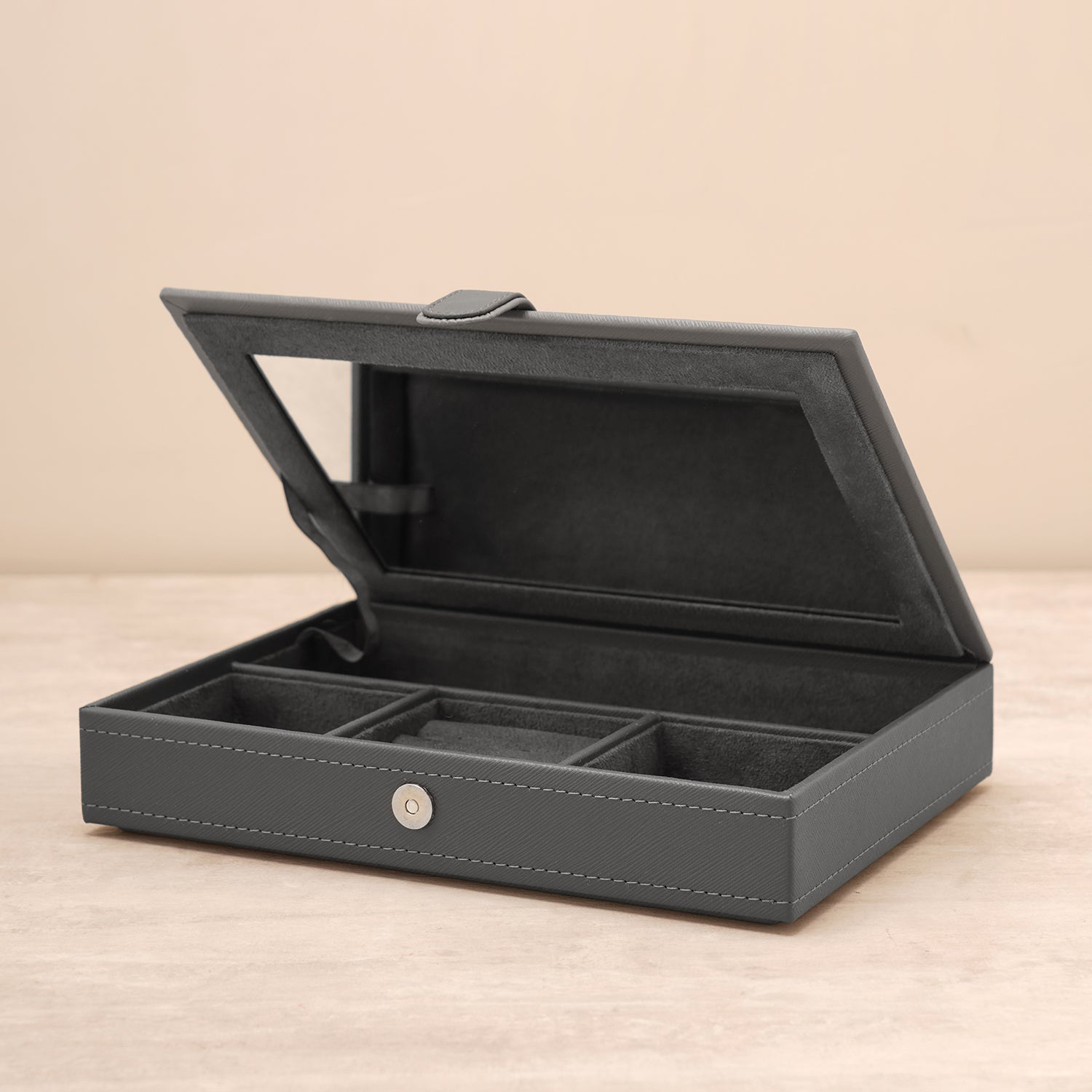BALZAC EXTRA “THE GRAVE” BOX Shop Grey Faux Leather Jewellery Box - at Best Price Online