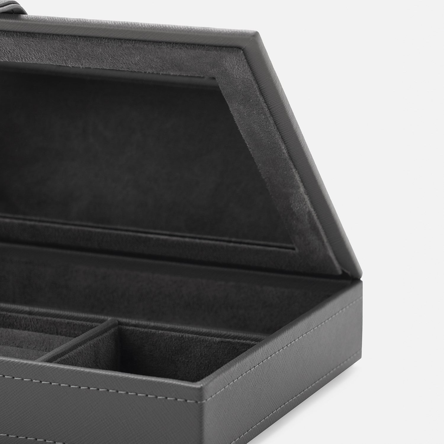 Shop Grey Faux Leather Jewellery Box - at Best Price Online