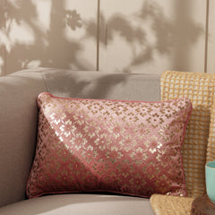 Pink Foil Print Cushion Cover