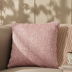Pink Smocked Cushion Cover