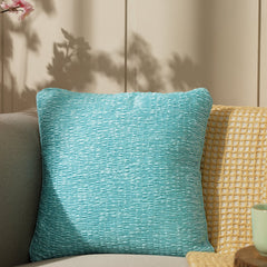Blue Smocked Cushion Cover