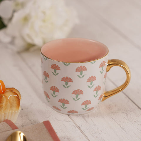 Pink And White Floral Pattern Senorita Coffee Mug